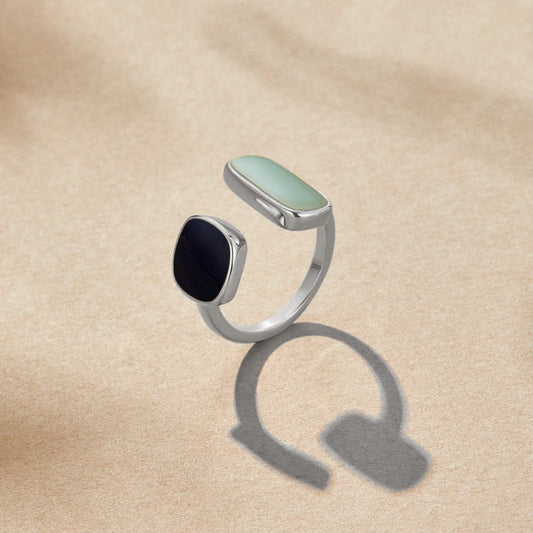 Aquamarine Wrap Silver Ring